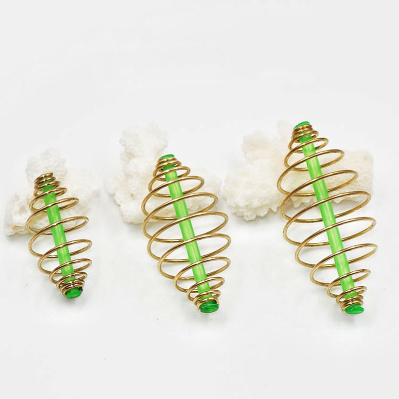 10/5 Pcs Fishing Bait Spring Lure Inline Hanging Tackle Stainless Steel Feeder Fishing Tools Fishing Accessories