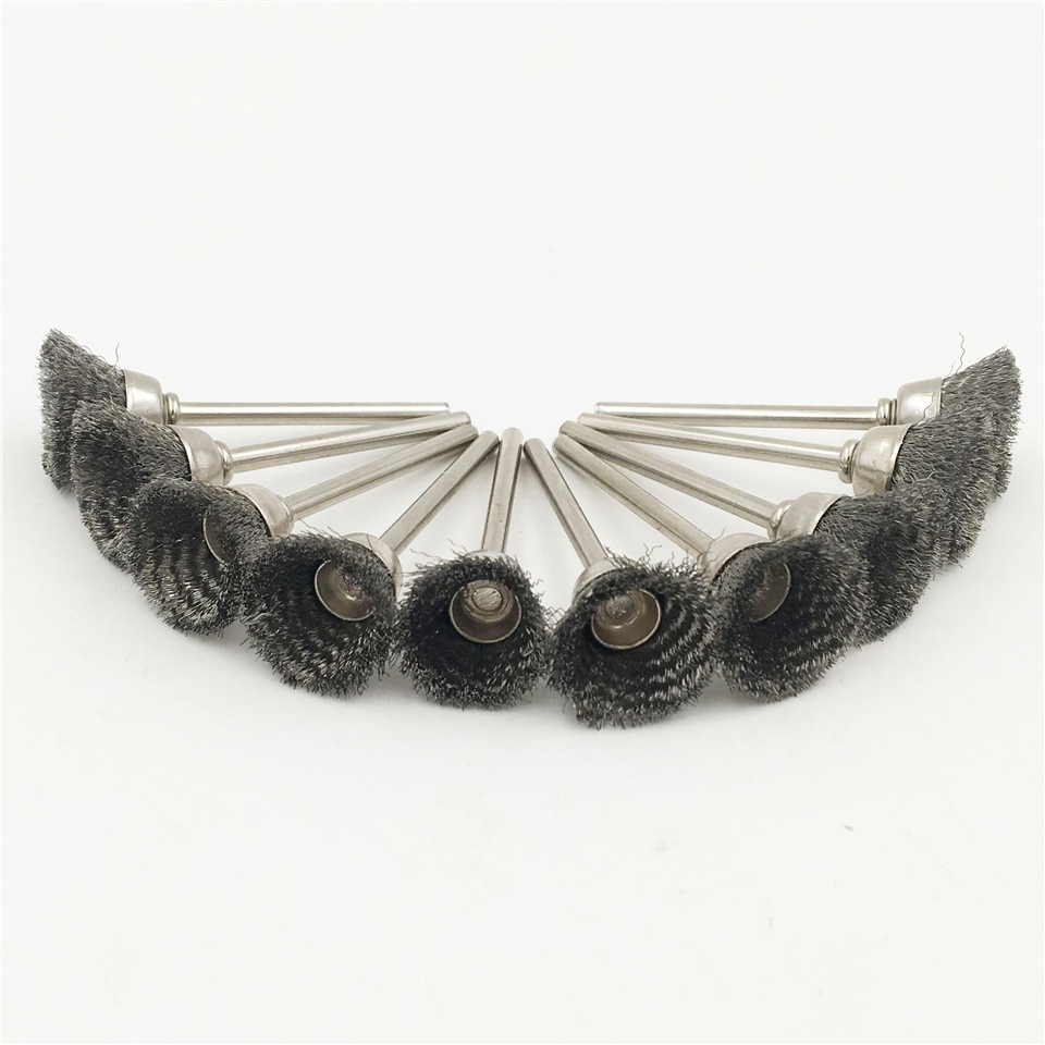 GOXAWEE 100 stuks Voor Dremel Borstel Messing Borstel Polijsten Wielen Set Kit voor Dremel Rotary Tool Power Accessoires Gereedschap