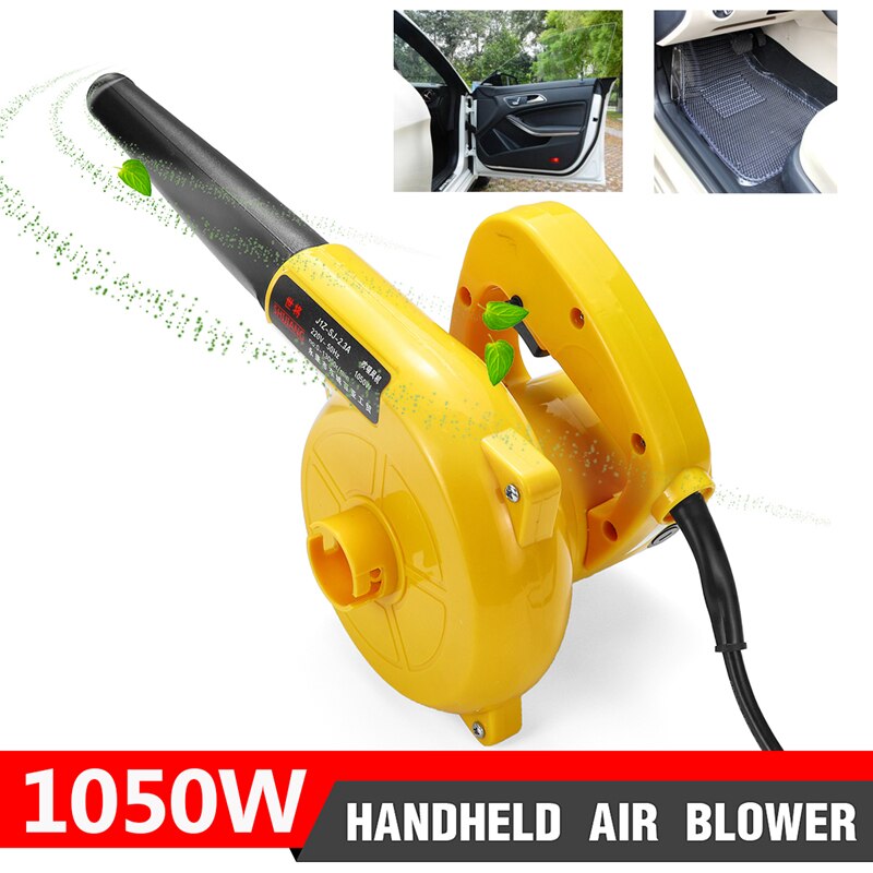 1050W Electric Leaf Blower Dust Leaf Vacuum Cleaner With Pack Electric Air Blower Vacuum Tool For Home Garden Car Studio TV Fan
