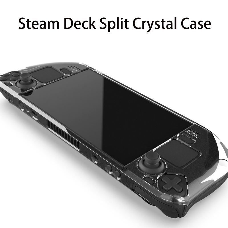 69ha transparente, geteilte kristall-hartschalen-schutzhüllen mit vollständiger abdeckung und anti-fingerprint-beschichtung für steam deck host