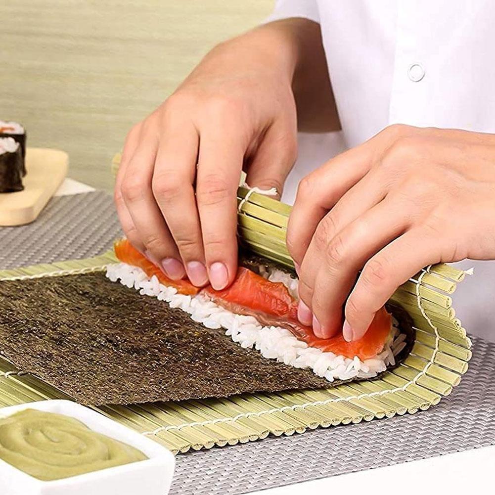 Esterilla de bambú para Sushi, herramienta de fabricante de rodillo de arroz, Onigiri, utensilios de cocina japoneses, 1 ud.