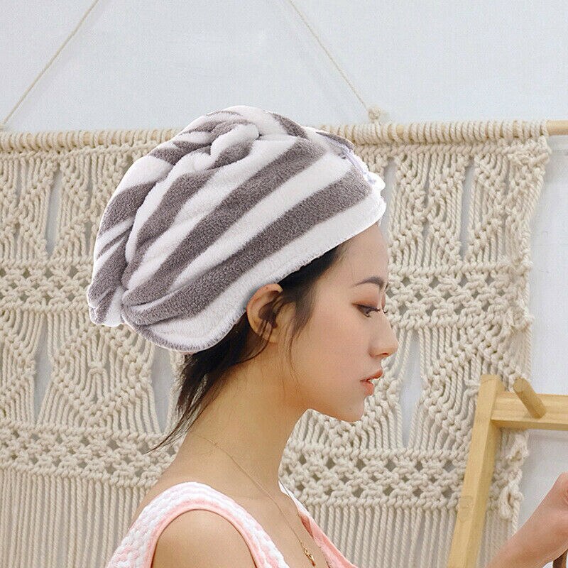 Microfiber Badhanddoek Haar Droog Sneldrogend Lady Badhanddoek Zachte Douche Cap Hoed Voor Dame Man Tulband Head Wrap haar Handdoeken