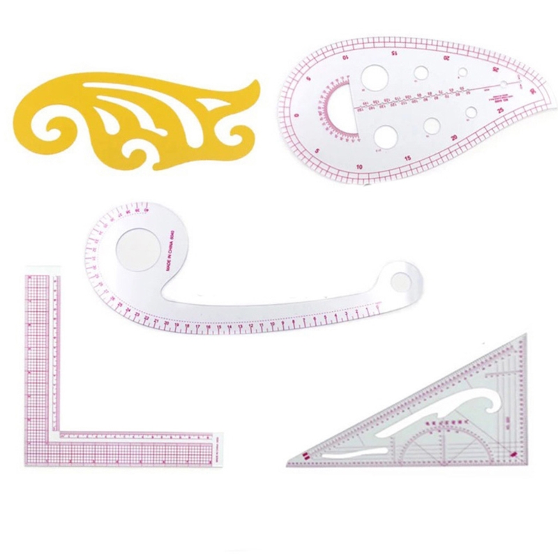 M4YD Sewing Tools 4/5 Stlye Sew French Curve Metric Shaped Ruler Measure Sewing Dressmaking Pattern DIY Clothing