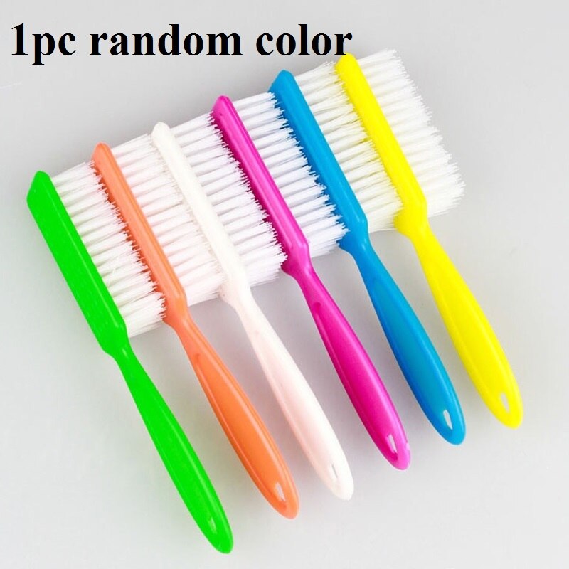 Herramienta de limpieza de clavo de cabeza redonda, Lima de cepillo para uñas con mango de plástico, elimina el polvo, herramienta de manicura, cepillo de limpieza para herramienta de cuidado de uñas, 1 ud.: 02 1pc