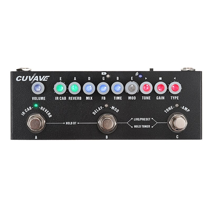 Cuvave Cube Baby Multi Effects Pedal with 8 Ir Cabinet Simulation with Reverb Delay Chorus Phaser Tremolo Effect: Default Title