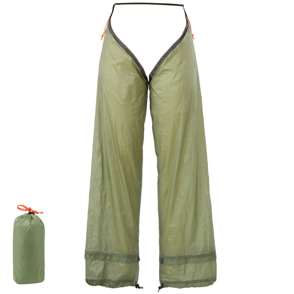 Pantaloni impermeabili pantaloni da pioggia ultraleggeri in due pezzi ghette per le gambe per arrampicata invernale ciclismo attrezzatura da campeggio antipioggia: Army Green