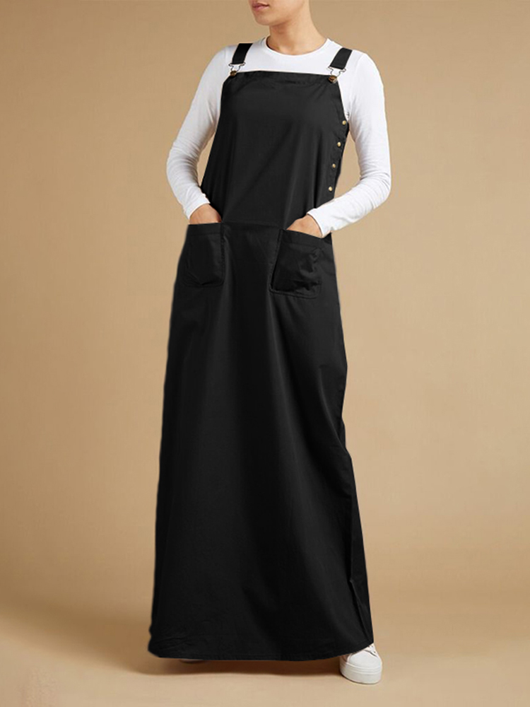 ZANZEA – Robe d'été élégante pour femmes, salopette à bretelles solides, col carré, boucle, 2023