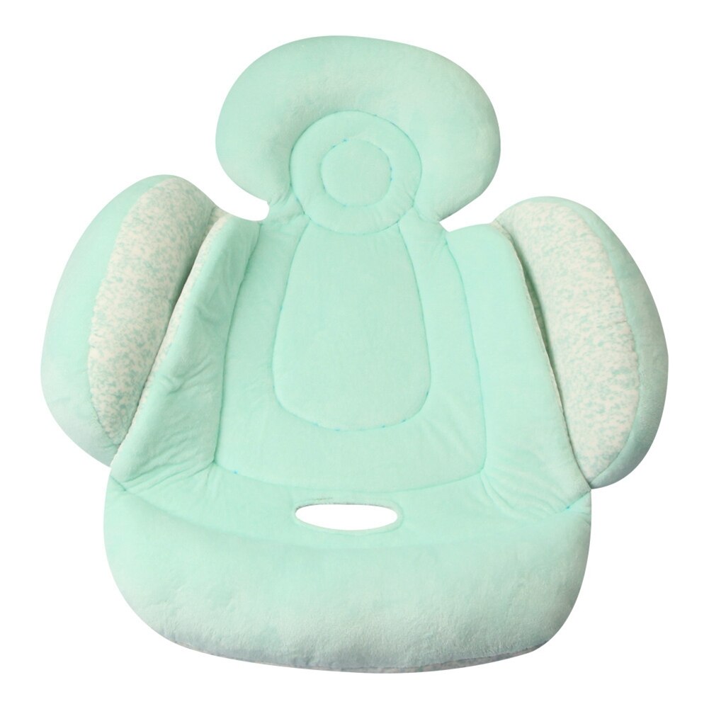 Baby klapvogn pude bilsæde tilbehør blødt åndbart hoved og krop støtte pude sædeunderlag til spædbarn nyfødt beskyttelse: Grøn
