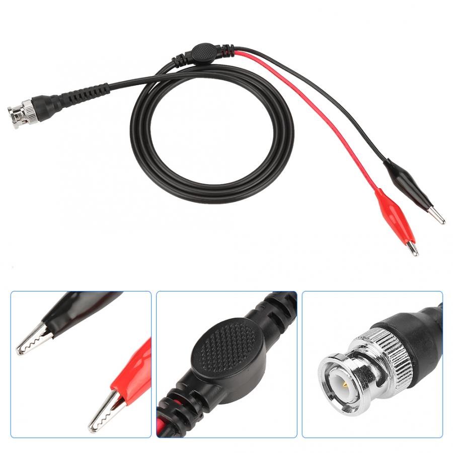 2 pièces P1011 BNC Q9 à double pince Crocodile Oscilloscope sonde de Test câble de plomb