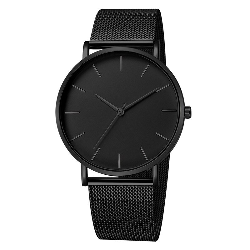 Herreur casual quartz ure simple metal time reloj quartz ur rustfrit stål mesh ur erkek kol saati masculino ur: G