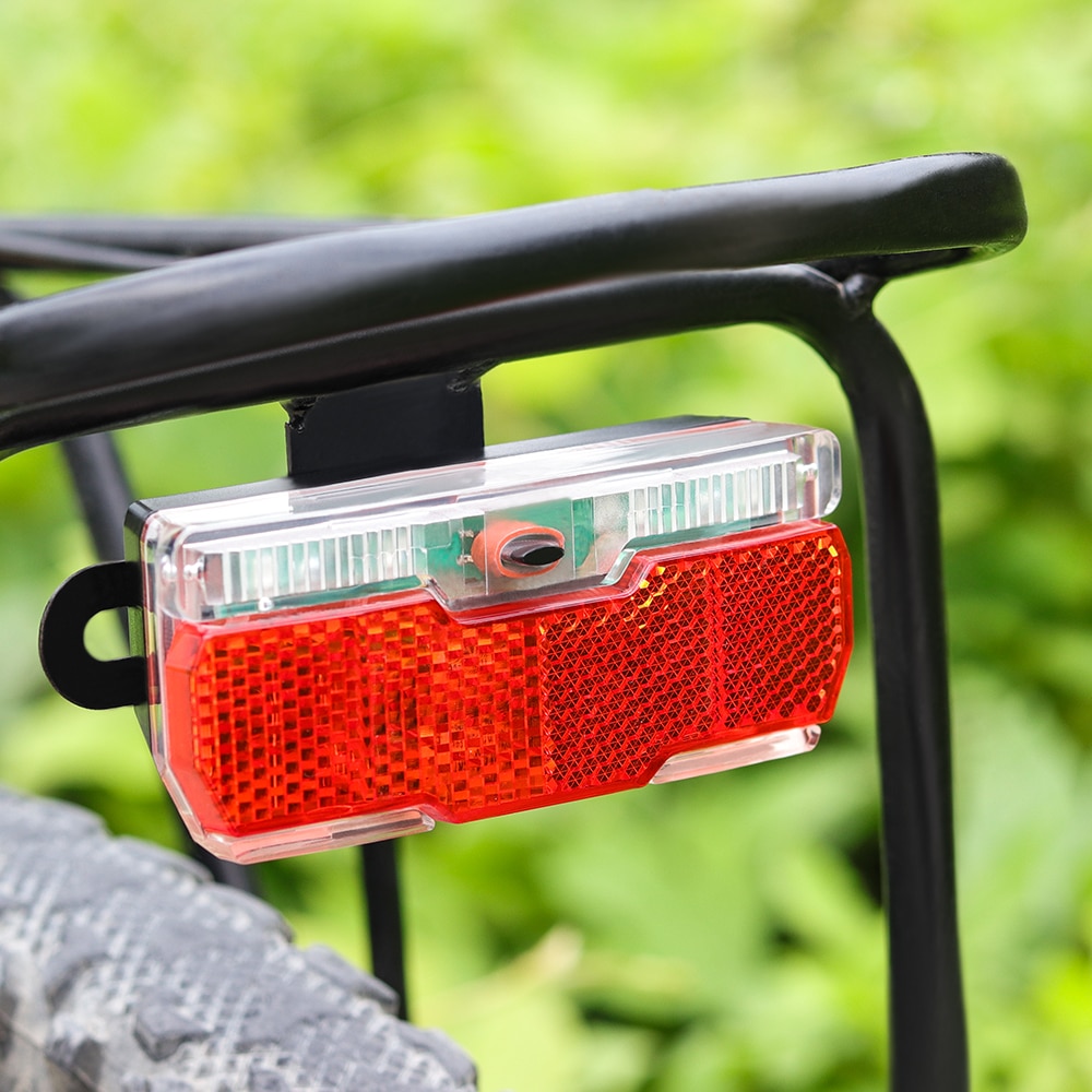 Riflettore Bici Portapacchi Posteriore – Luce Di Avvertimento Rosso, Sicurezza Bicicletta