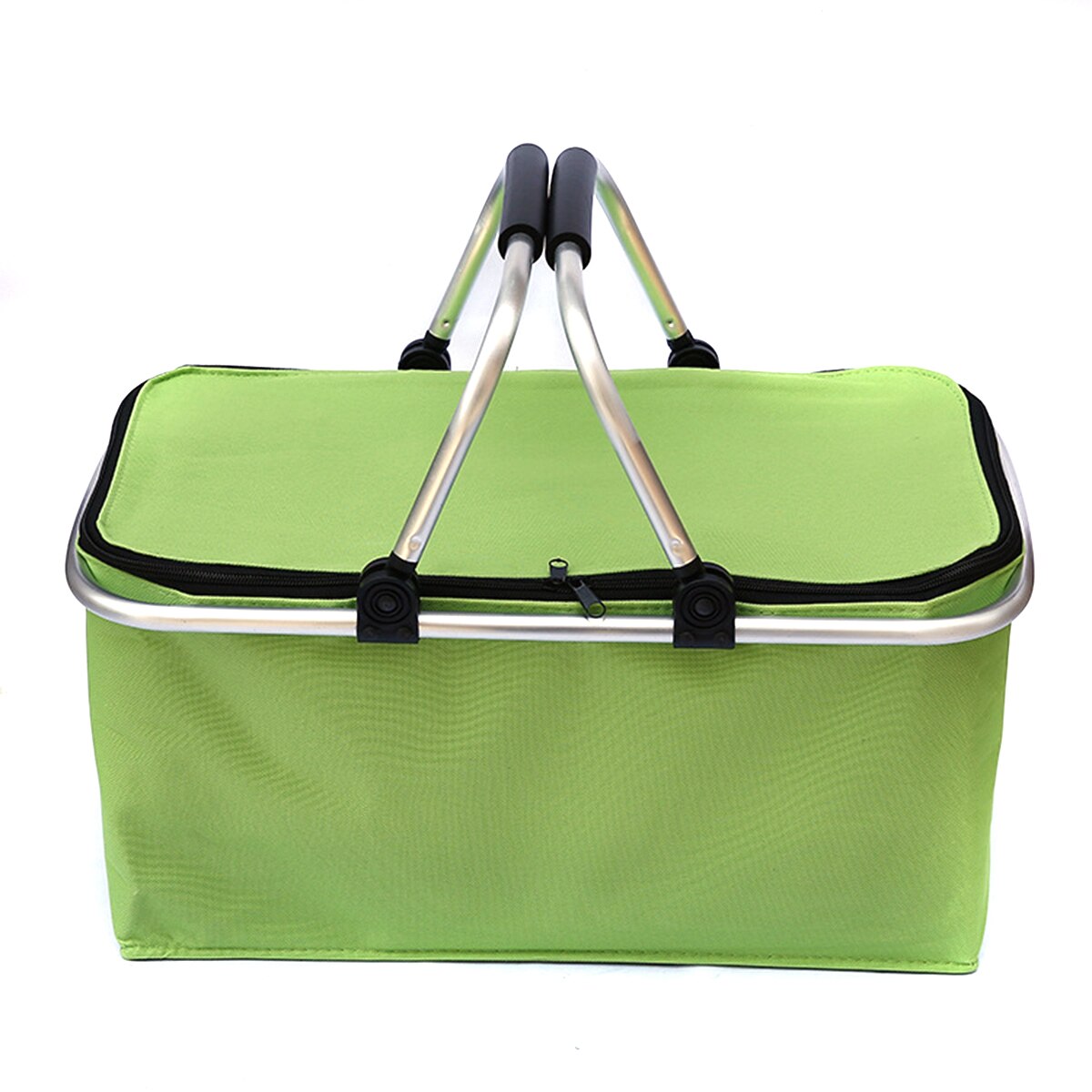 46cm x 28cm x 24cm Vouwen Picknick Camping Geïsoleerde Koeler Mand Opslag Mand Zak Doos outdoor picknick tassen: Green