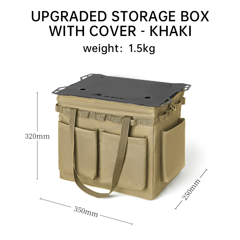 Outdoor Multifunctional Tool Storage Box, Camping Bag, Large Capacity Carrying Bag, Picnic Bag, Handbag Storage Box: Silver