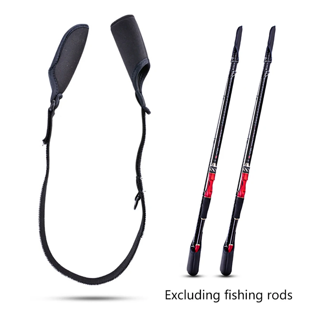 Pesca Rod Holder Strap Pesca Rod Shockproof Strapping Wrap Respirável respingo-resistente ao desgaste Peixe ao ar livre Ferramenta