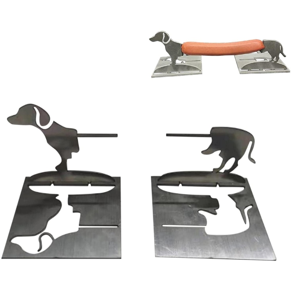 2 szt. gorący pies kuchenki szpikulec szczeniak projekt stojaki na grilla na ognisko grill gorący pies stojaki na grilla