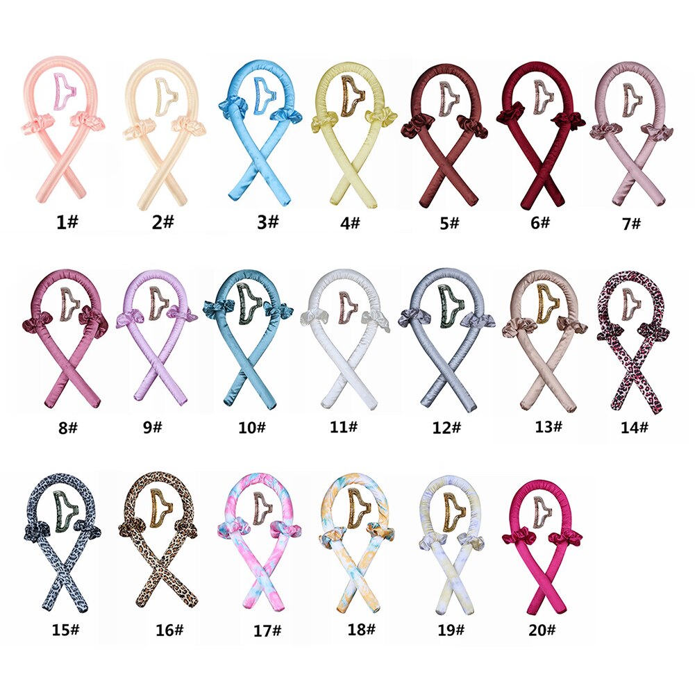Heatless Hair Curlers For Long Hair To Sleep In Overnight No Heat Silk Curls Headband Ribbon and Flexi Rods for Hair Accessories