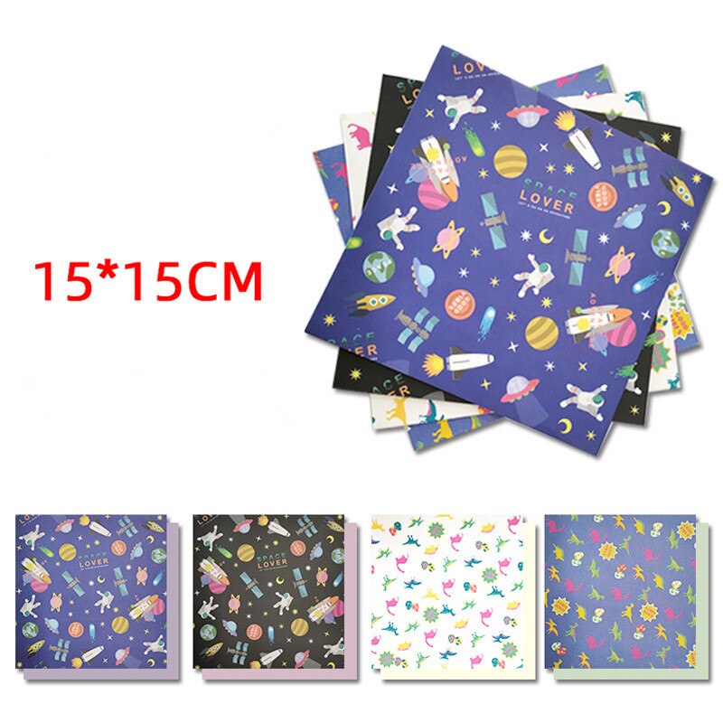 100 stücke Platz Origami Papier Einseitig Marmor aufbringen Bronzing Bunte DIY freundlicher Gefaltet Papier Scrapbooking Handwerk Dekor 15 × 15cm: 80Stck c11