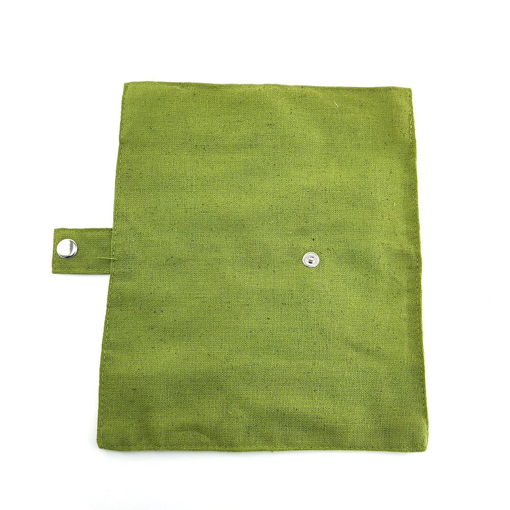 1Pc Opbergtas Bestek Set Canvas Doek Zakken Reizen Camping Buggy Tas Bestek Brush Pouch Herbruikbare Pen Zak Neutrale snap Stijl: 935-G-1