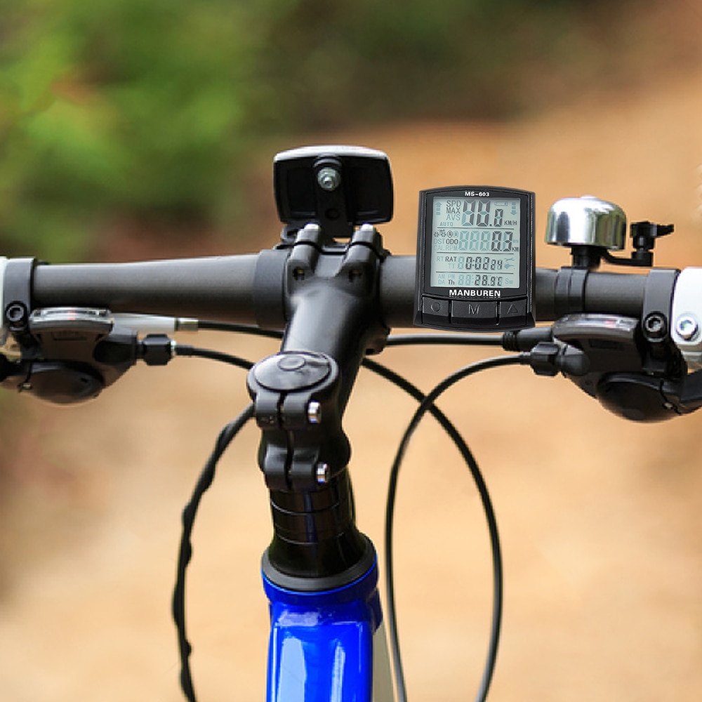 BOGEER-ordenador para bicicleta, a prueba de agua, inalámbrico y con cable, odómetro, cronómetro, velocímetro, LED, Digital