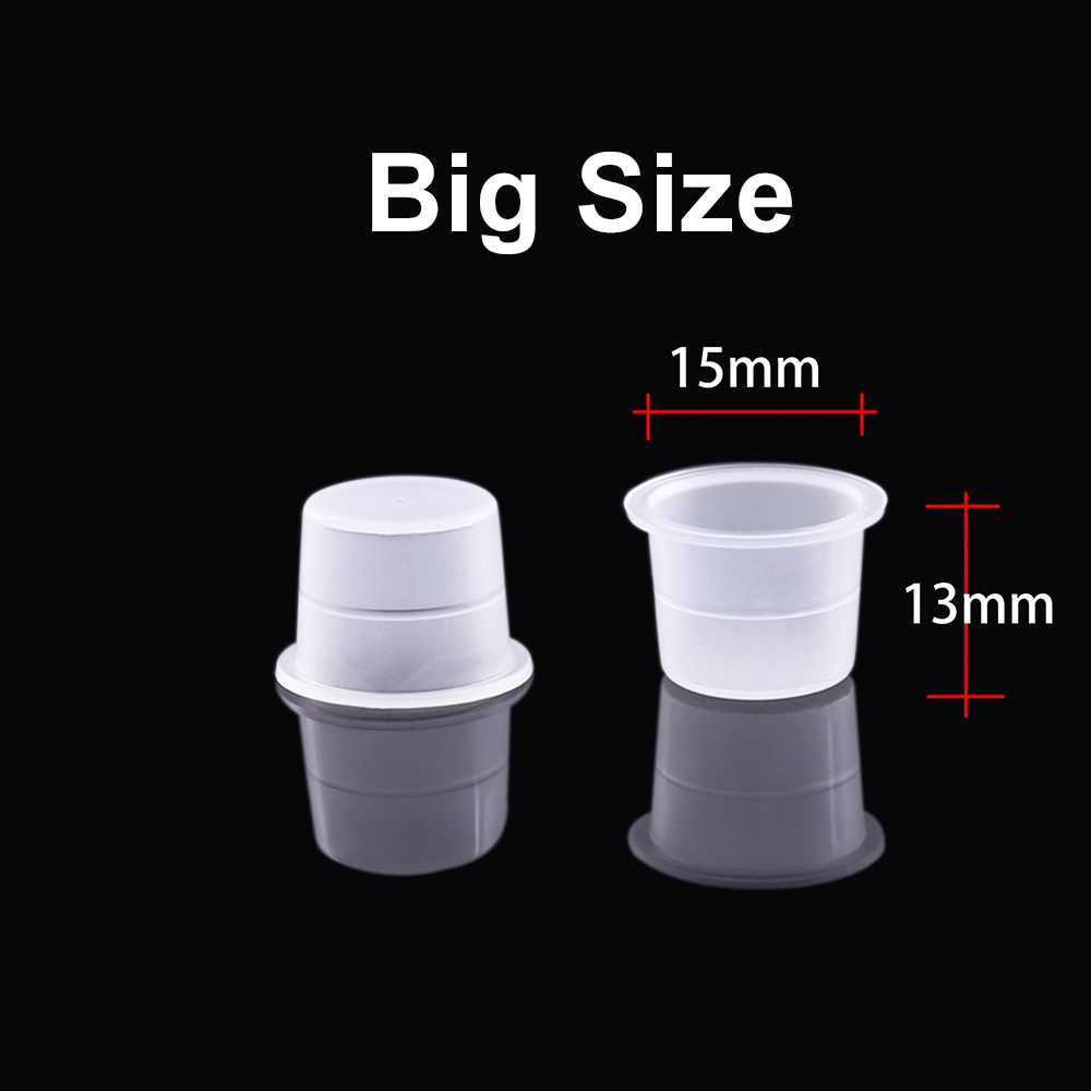 1000pc S/M/L Plastic Wegwerp Microblading Tattoo Inkt Cups Permanente Make-Up Pigment Clear Houder Container Cap tattoo