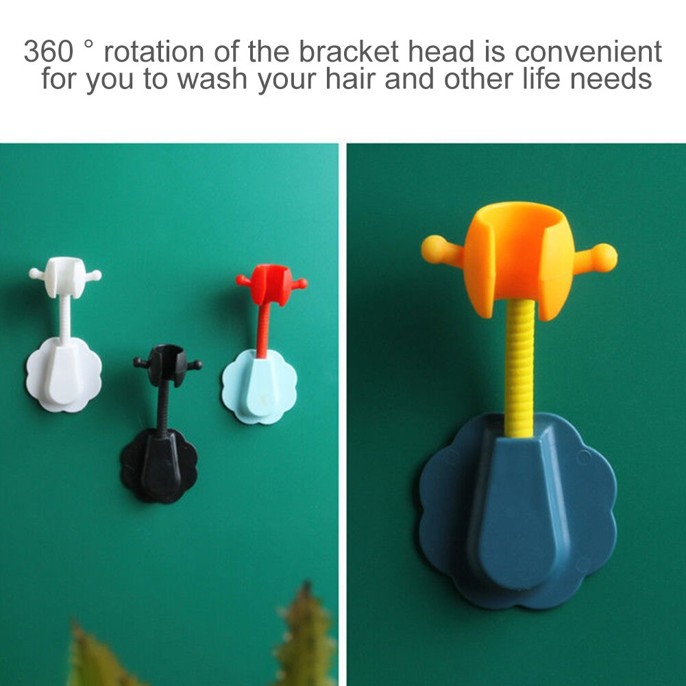 Adjustable Shower Head Holder Knob Punch-free Sprinkler Head Mounting Bracket Household Bathroom Accessaries Supplies Parts