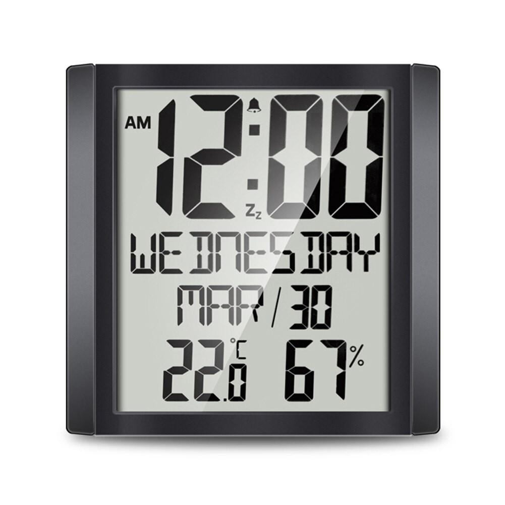 Multi Functional Large Screen Temperature Humidity Measurement Wall Desk Clock