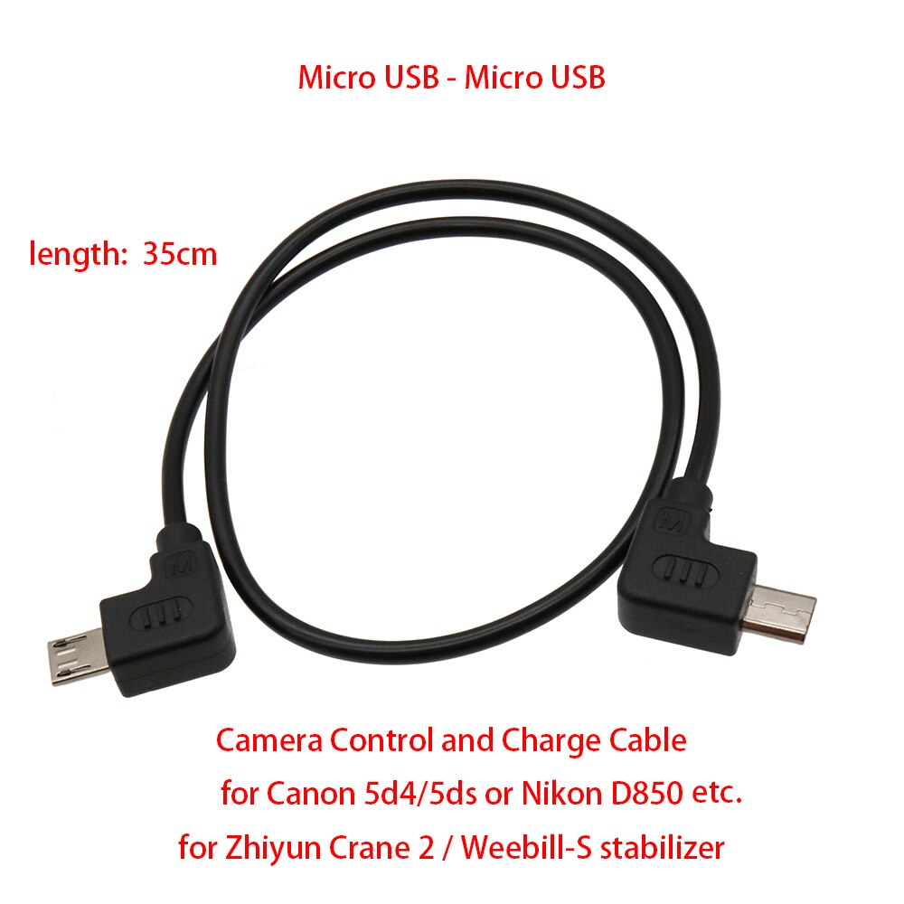 Voor Zhiyun Crane 2 / Weebill S Stabilisator Canon 5d 4/1dx/5ds/5dsr Enz., 35Cm Controle Kabel Micro Usb Naar Micro Usb (Snelheid 2.0)