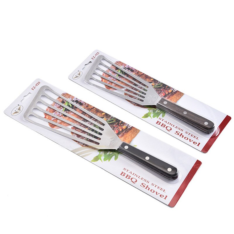 Fish Spatula Stainless Steel Slotted Turner Kitchen Metal Slotted Spatula with Wooden Handle kitchen accessories cooking tools