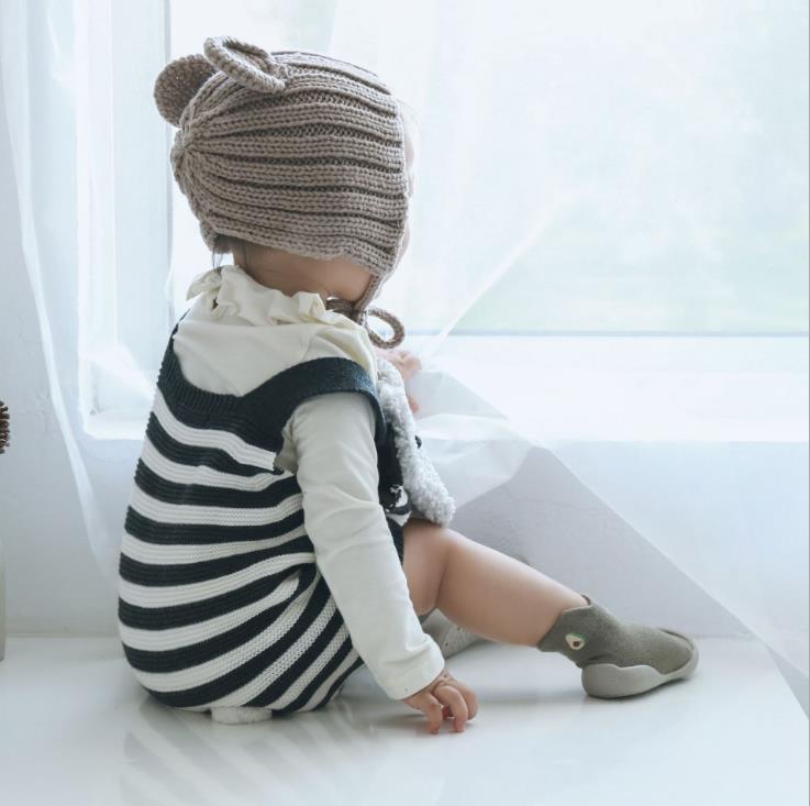 Bébé bambin chaussures bébé chaussures antidérapant chaussures chaussette plancher chaussures pied chaussettes fruit 5 couleurs 5 taille tz04