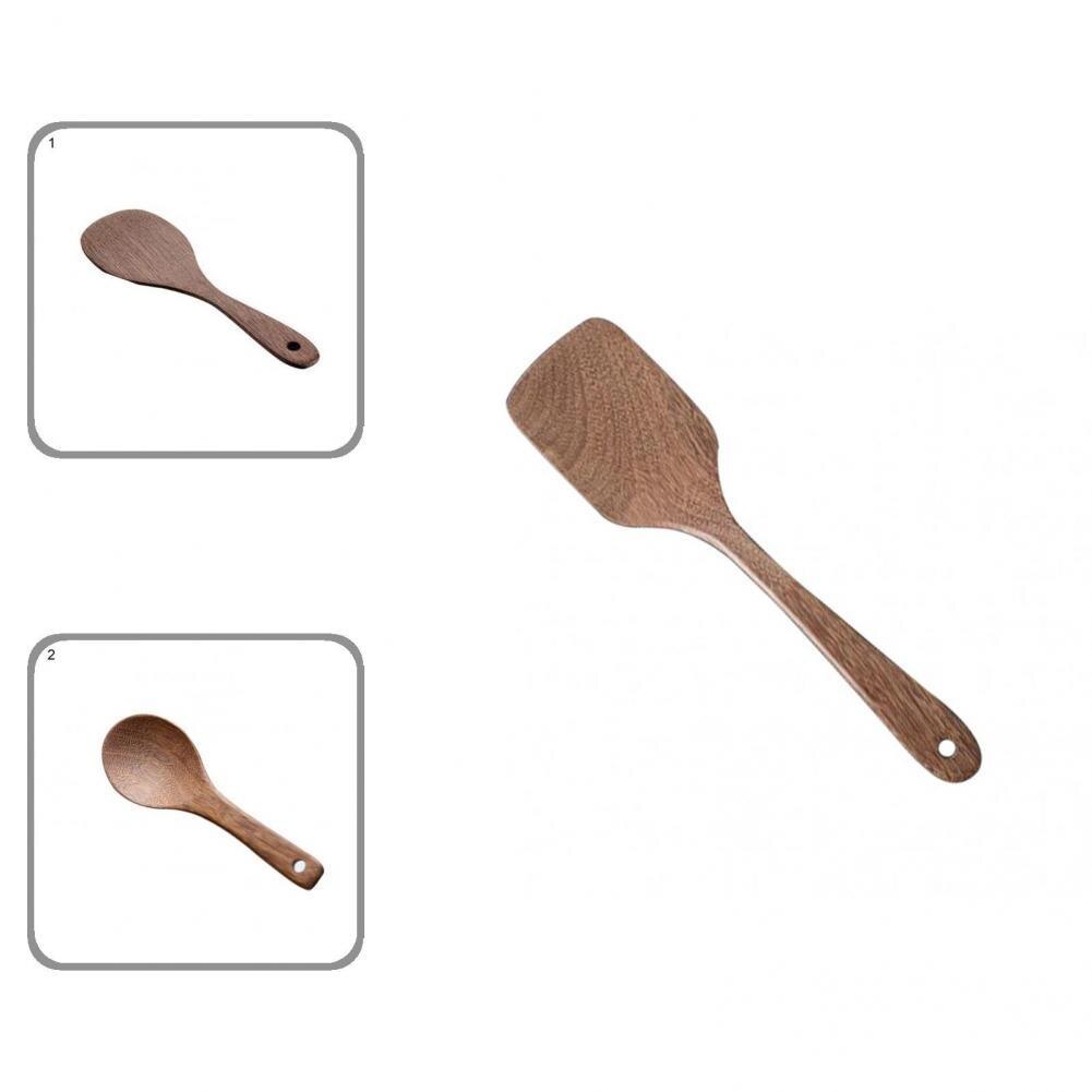 Rice Paddle Wood Rice Cooking Spoon Wide Application Easy to Use Unique Deepen Structure Rice Serving Spoon