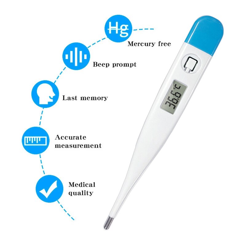 Electronic Thermometer Digital Thermometer Portable for Fever Body Thermometer Oral Armpit Temperature Electronic LCD Display