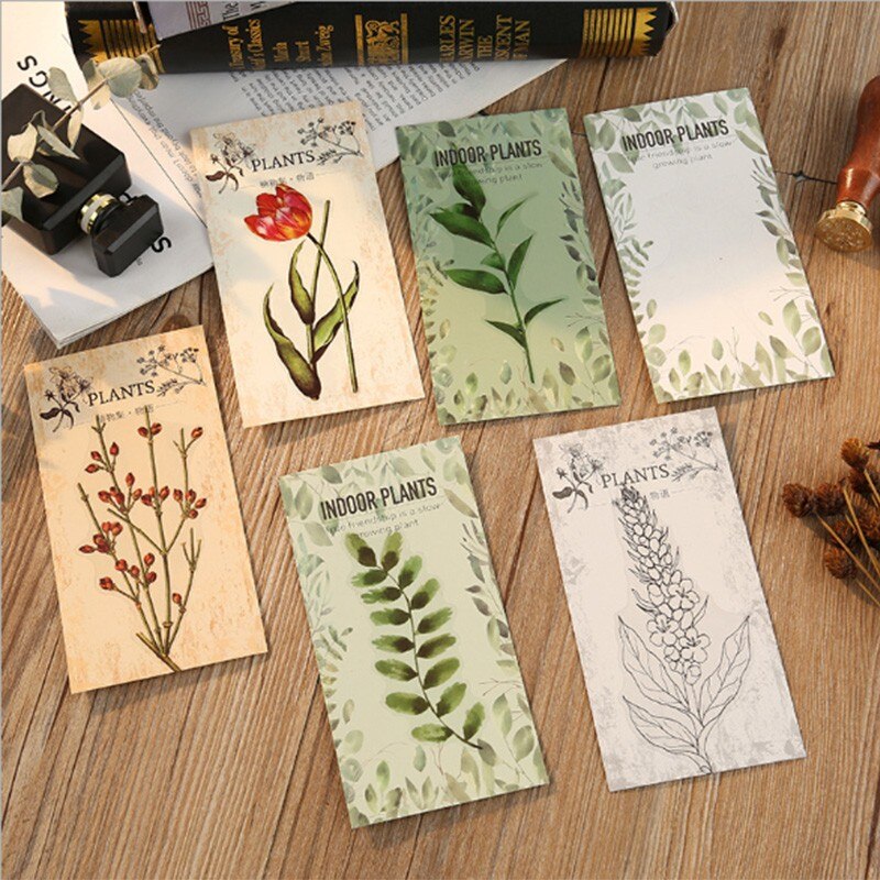 Lote de 12 unidades de pequeñas plantas frescas de la serie Coloffice Flower, pegatinas decorativas con forma especial para artículos de papelería, 1 unidad