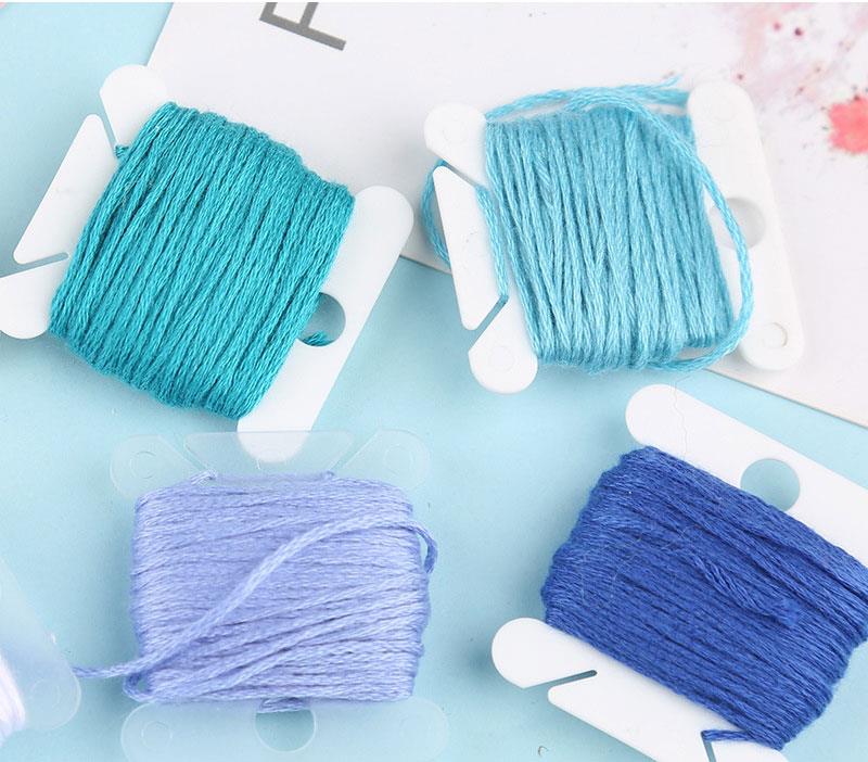 Embroidery Thread Holder Floss Craft Bobbin Cross Stitch Storage Holder Plastic Sewing Thread Board Card Thread Organizer