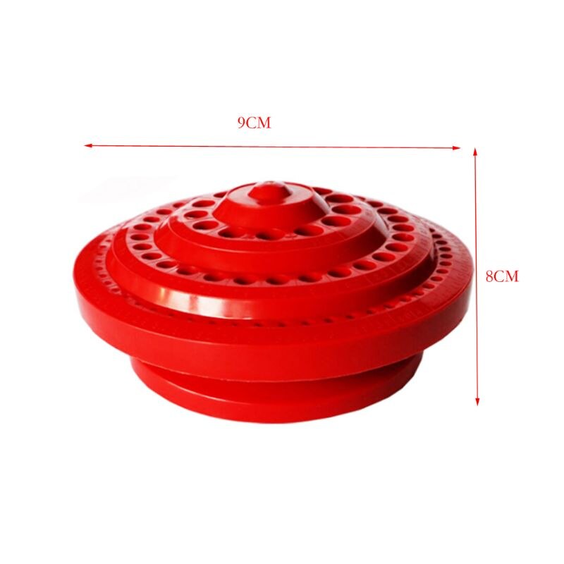 100pcs Hole Drill Bit Storage Case Holder Round Shape Hard Plastic Organizer Stand 1-13mm: Red