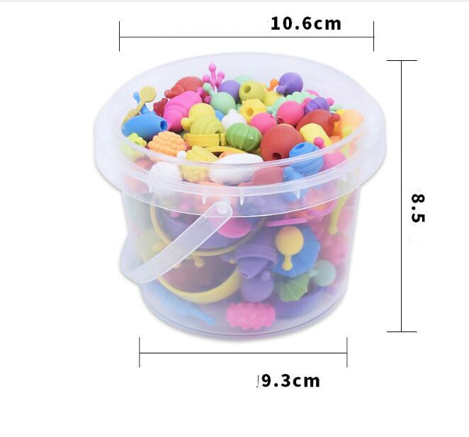 Kids Kleurrijke DIY Pop Art Kralen Speelgoed Meisjes Handgemaakte Kralen voor ketting Armband Sieraden Educatief Speelgoed: 160pcs