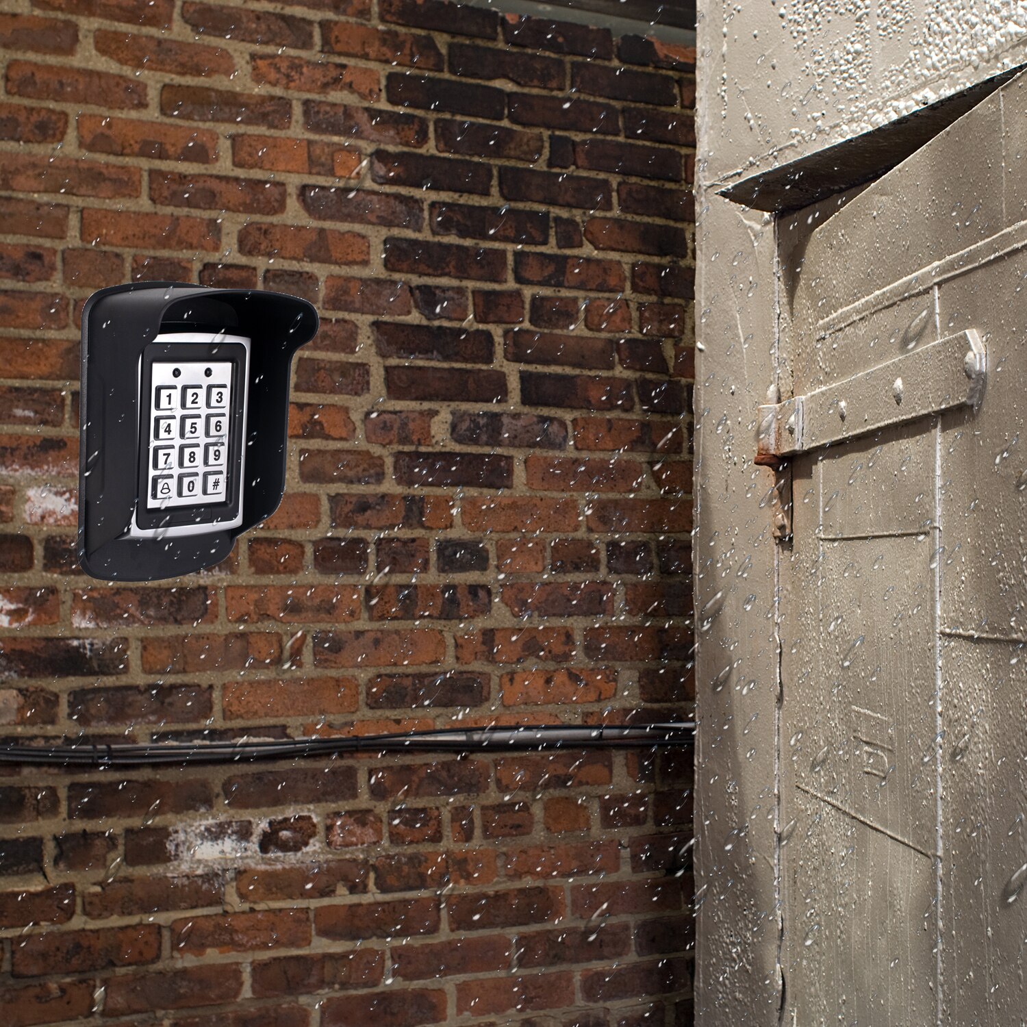 RFID Metal Access Control Card Reader Keypad 2000 Users 125KHz Card Reader Keypad Key-Fobs Door Access