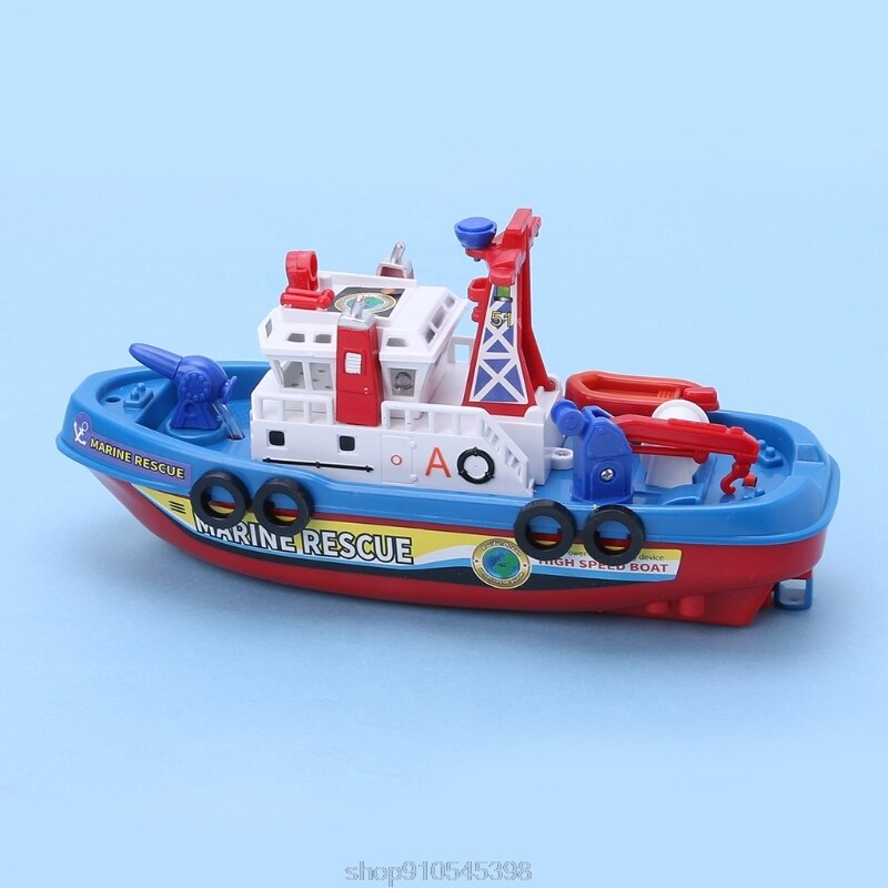 Fast Speed Music Light Electric Marine Rescue Fire Fighting Boat Toy for Kids N12 20