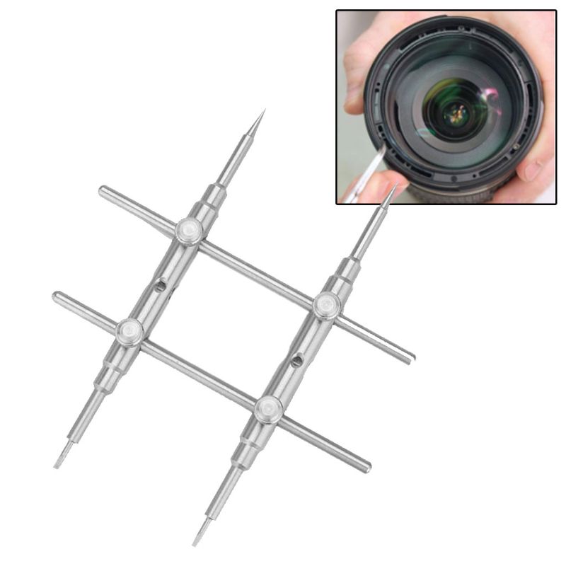 25-130MM Curved Tips Camera Lens Spanner Wrench Repair Opening Tool for DSLR Kit