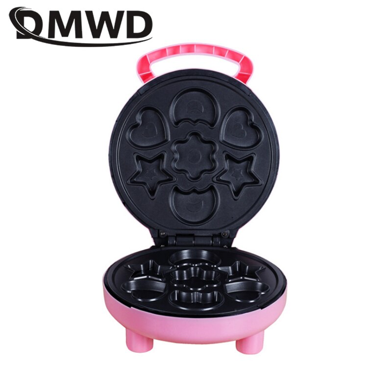 DMWD Household DIY Cake Maker Automatic Breakfast Machine Cartoon Egg Cake Mould Egg Tart Maker 220V