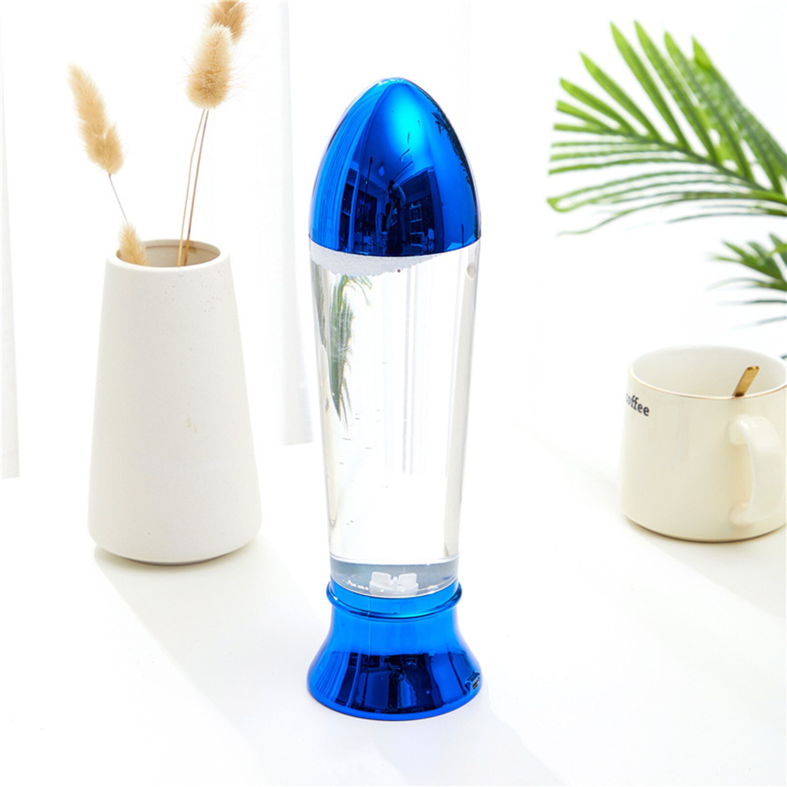 300ml Led Candles Rotating Color Changing Glitter Led Candles Flameles Romantic Crystal Candle Light Home Party Decoration#T2: L