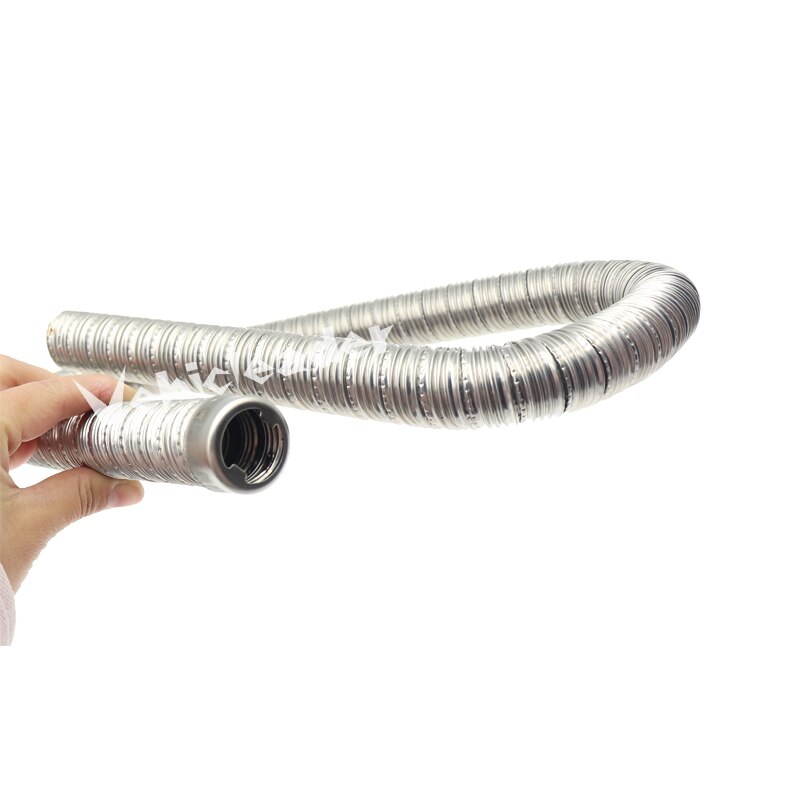 100cm 24mm dubbla lager bilvärmare avgasrör luft diesel värmare avgasslang slangledning rostfritt stål för webasto eberspacher
