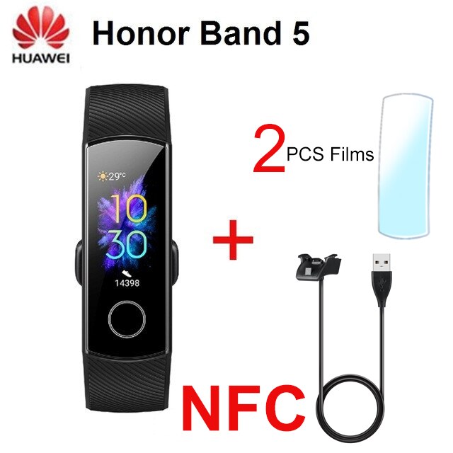 Originale Huawei Honor Fascia 5 NFC Versione Touch Screen Banda Intelligente Inseguitore di Fitness Frequenza Cardiaca di Ossigeno Nel Sangue Intelligente Banda Honor fascia 5: NFC 1