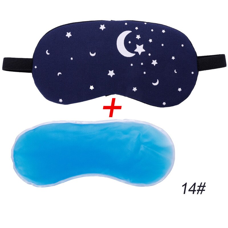 Coton Doux Oeil L'aide Masque de Sommeil avec Confortable Compresse de Glace Gel Voyage Reste Abat-Jour Couverture Bandeau Unisexe Sécurité Yeux Blinder: Type 10 with Ice Gel