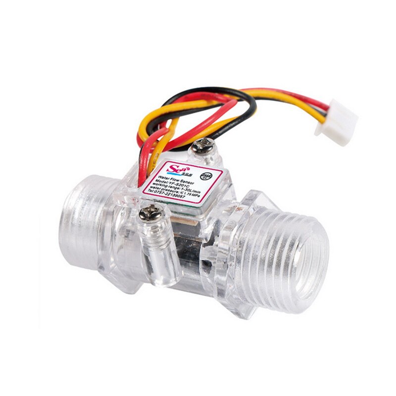 Water Flow Sensor Switch Flow Meter Flowmeter for Water Heater Coffee Machine Water flow sensor liquid flow control sensor: transparent C