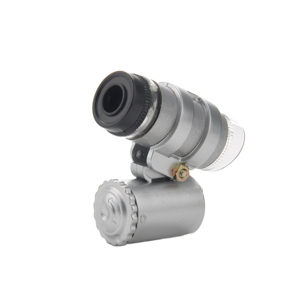 Nuovo Portatile Gioielliere Lenti di Ingrandimento Lente In Vetro di colore Argento Mini 452LED Microscopio Lente di Ingrandimento