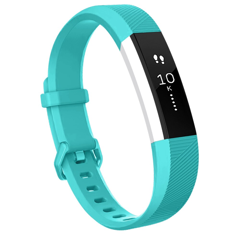 Correa ajustable de silicona suave de para Fitbit Alta HR, pulsera deportiva, Fibit Alta HR: Teal / Size L