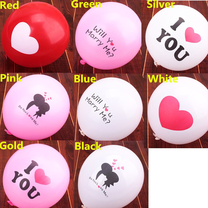 50 stk perlefolie balloner valentinsdag balloner rødt hjerte latex ballon jul bryllup foreslå ægteskab dekoration balloner