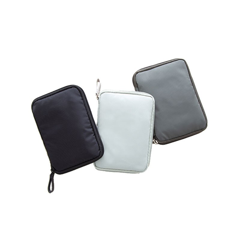 Small Casual Clutch Wallets Nylon Double Zipper Travel Men Passports ID Cards Holder Organizer