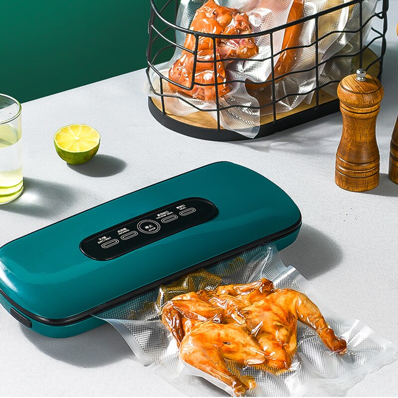 Witte Dolfijn Food Vacuum Sealer Verpakking Machine Keuken Opslag Met 10 Pcs Gratis Voedsel Saver Zakken Sluitmachine