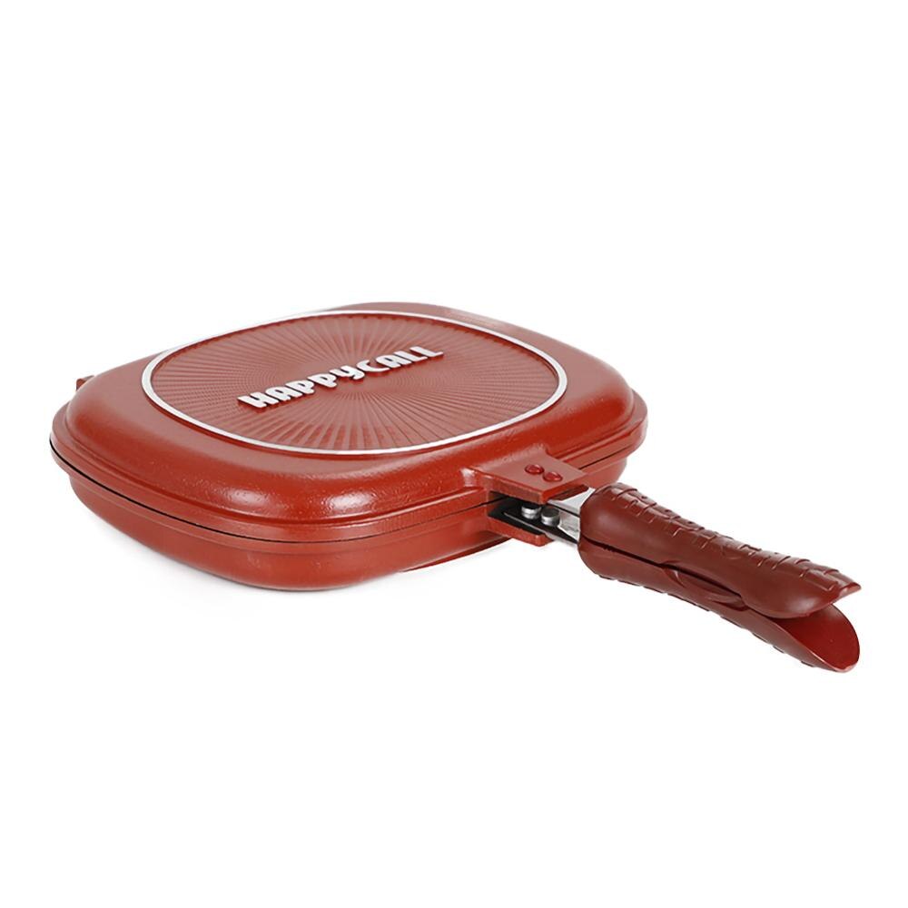 32Cm Dubbelzijdig Koekenpan Spuitgieten Factory Outlet Steak Koekenpan Grill Pan Keuken Kookgerei Snelle Levering: Red28cm